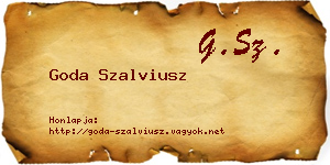 Goda Szalviusz névjegykártya